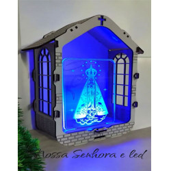 Capela Nossa Senhora com Led Neon 22cm
